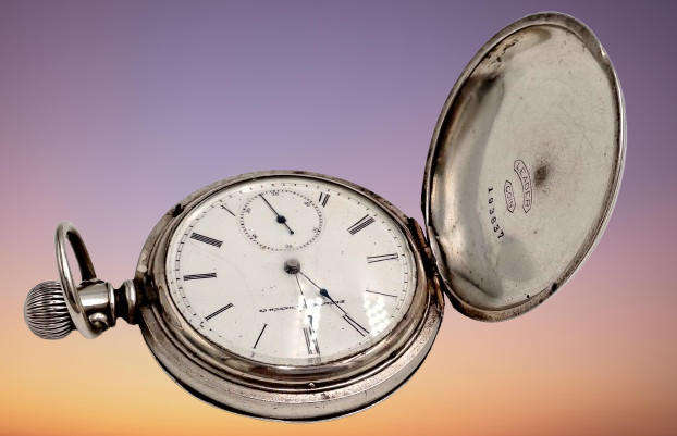 Antique 1882 Elgin Pocket watch Sn 1188071 Not working-Leader Case Coin silver