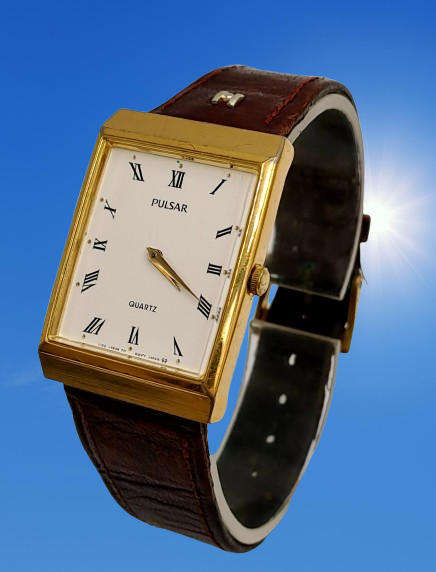 Pre-Owned Vintage Pulsar Tank Y130-2580 Watch -Working -Japan Movt. Unisex