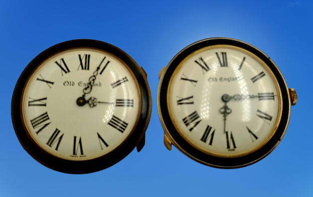 Rare Find!!! 2 x 1960's Swiss Made Old England Black Bezel Watches for repairs by CLARO Watch SA.