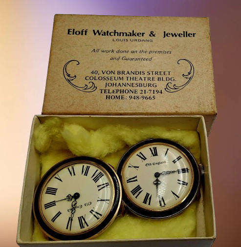 Rare Find!!! 2 x 1960's Swiss Made Old England Black Bezel Watches for repairs by CLARO Watch SA.