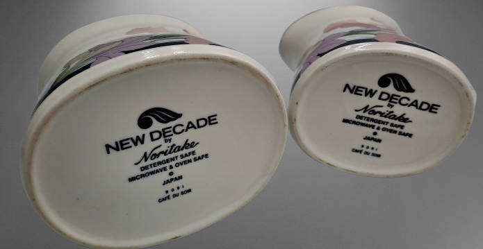 NEW DECADE Cafe du Soir by Noritake Japan 9091 -Creamer and Sugar pot -Mint Condition