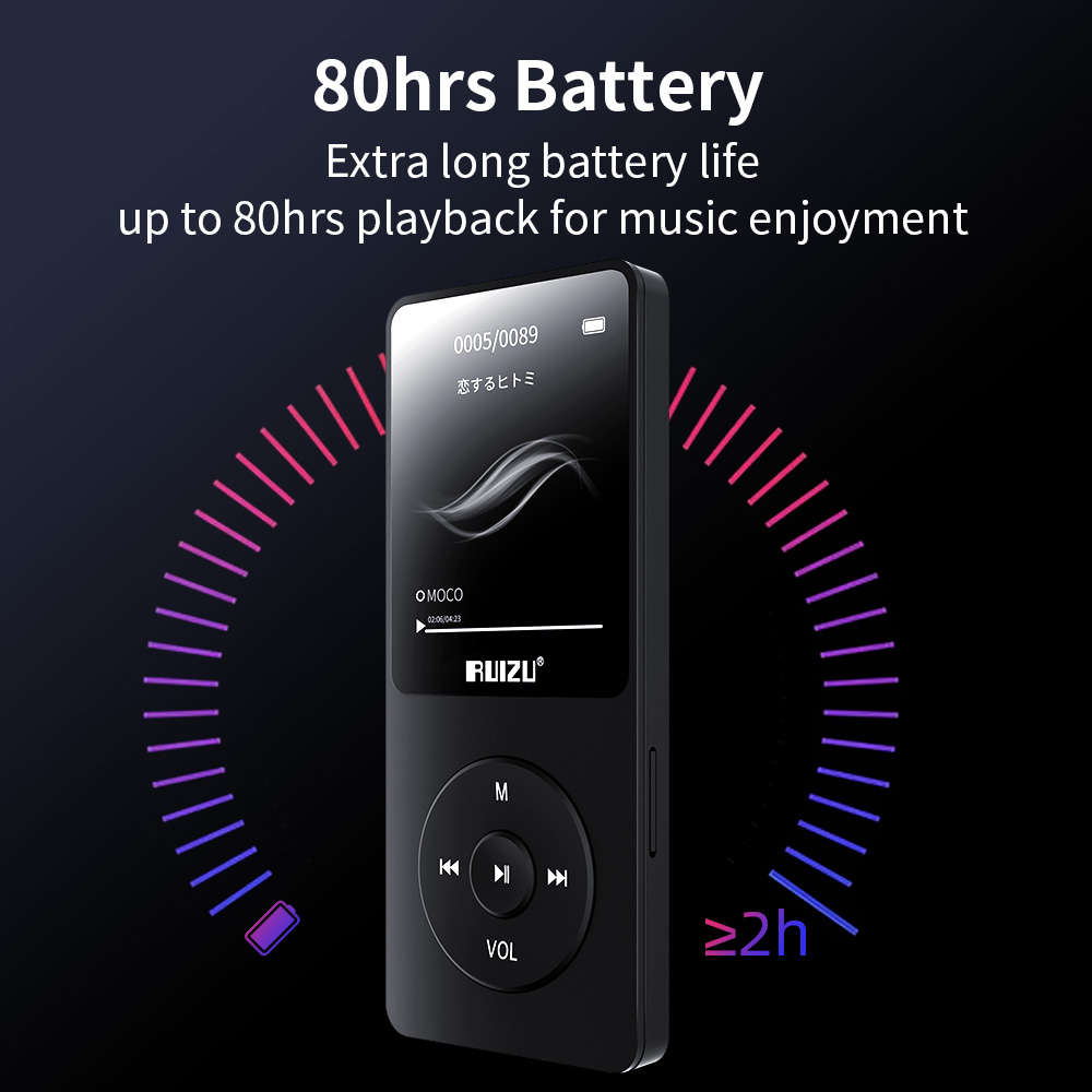RUIZU X02 32GB MP3 player (expandable to 128gb)