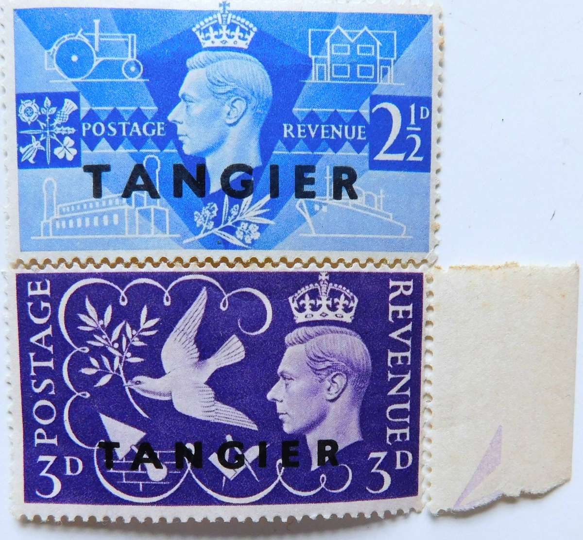 STAMPS - GB  KBVI Tangier OP 2.5d/3d Peace & Reconstruction