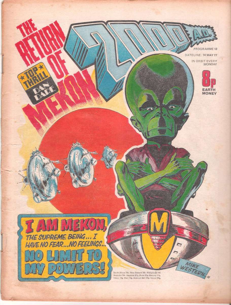 2000AD PROGRAMME 12 DATELINE: 14 MAY 77