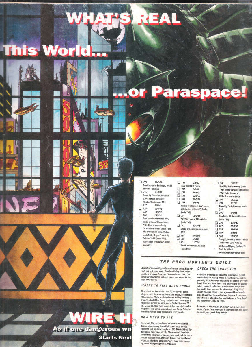2000AD Featuring Judge Dredd (Prog # 802) 26 Sep 92]