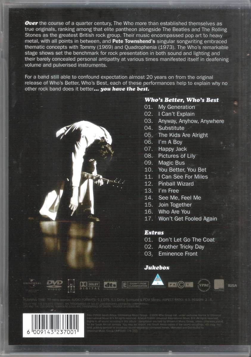 The Who - Who's Better, Who's Best (1988) [DVD]