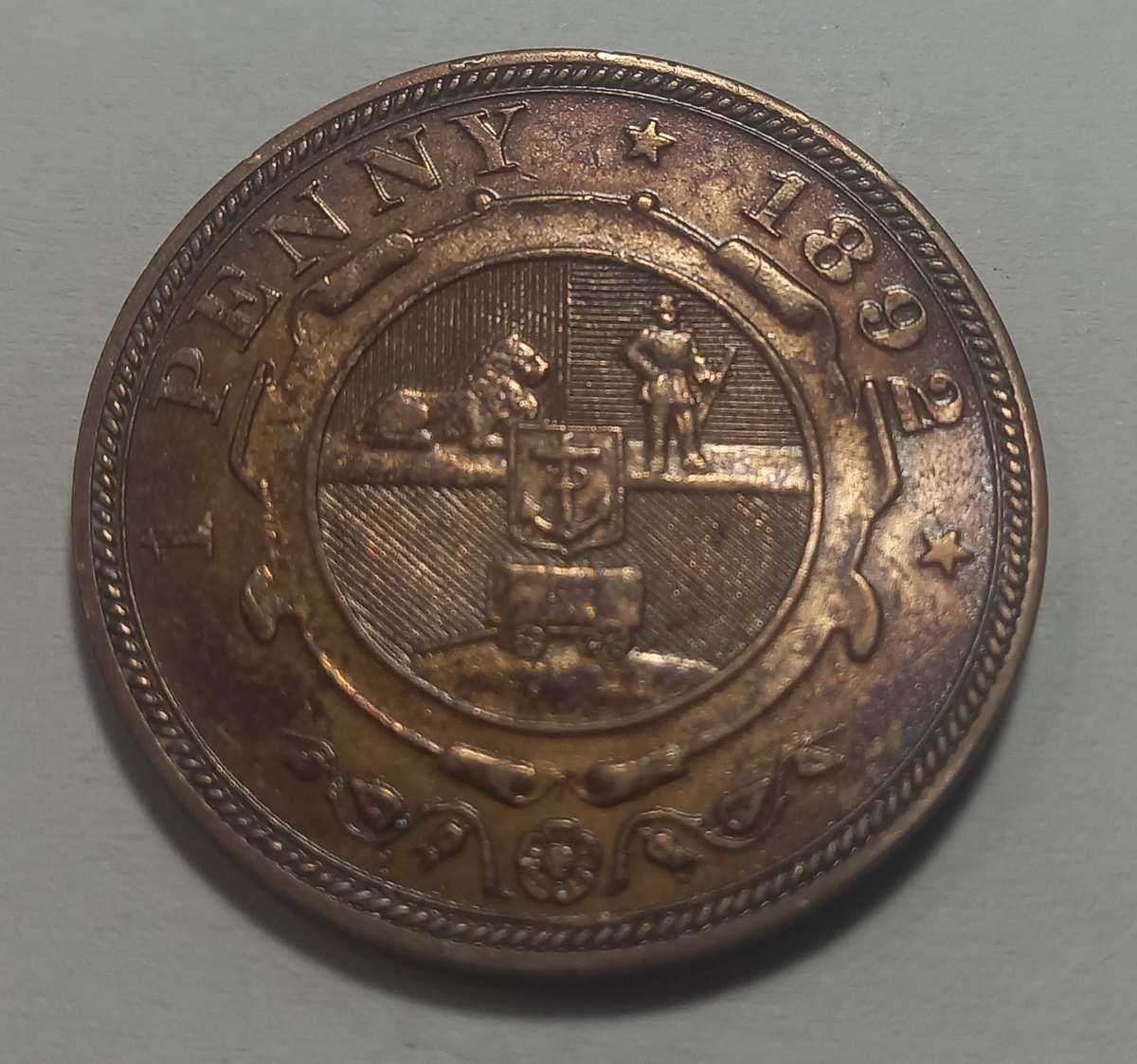 ZAR 1892 Kruger Bronze Penny