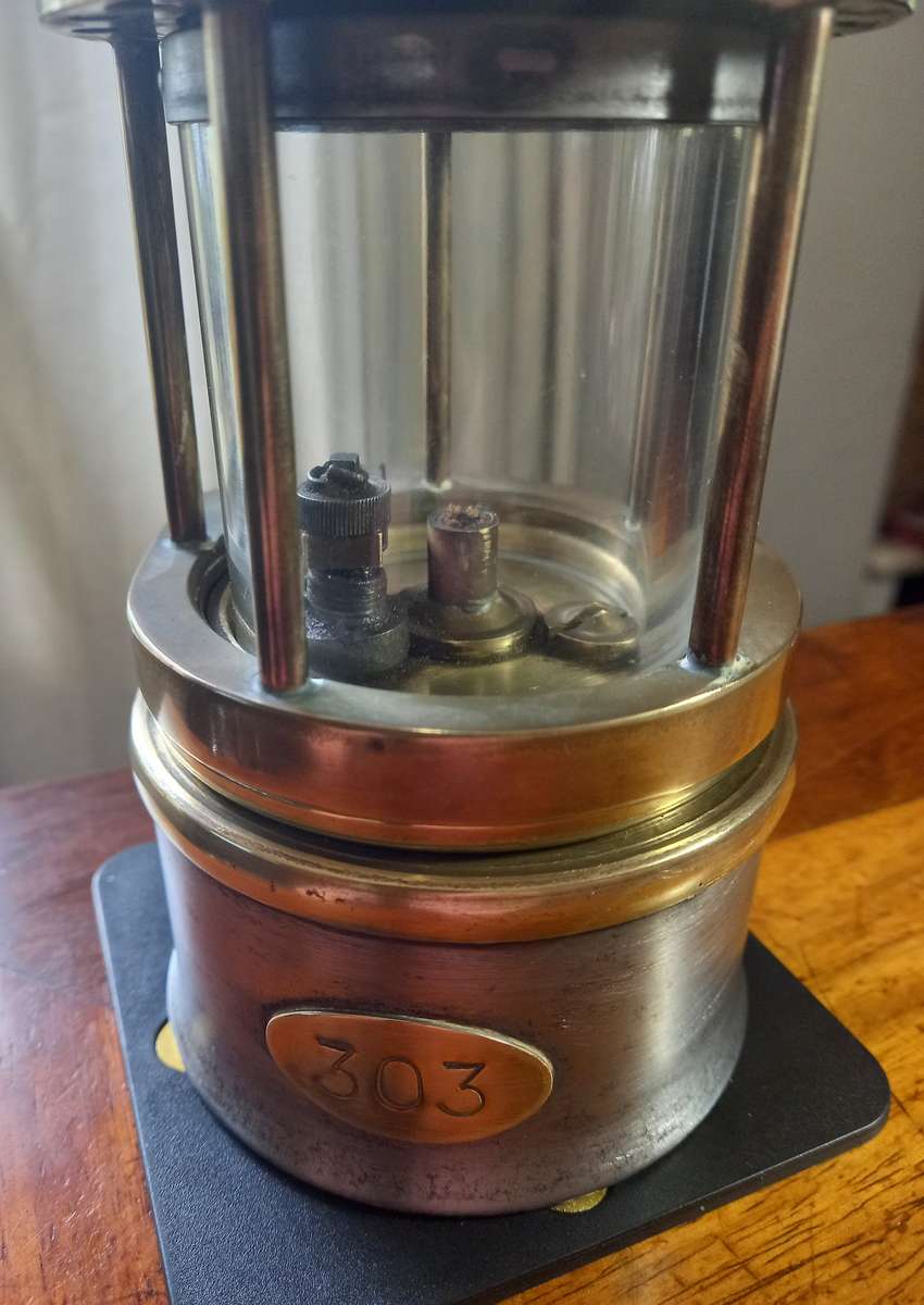 Miners Lamp, Magnificent Rare Vintage Coal Miners Lamp.