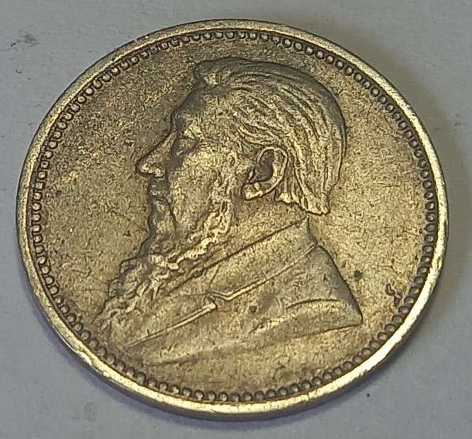 ZAR 1897, Kruger 3 D, Silver Coin.