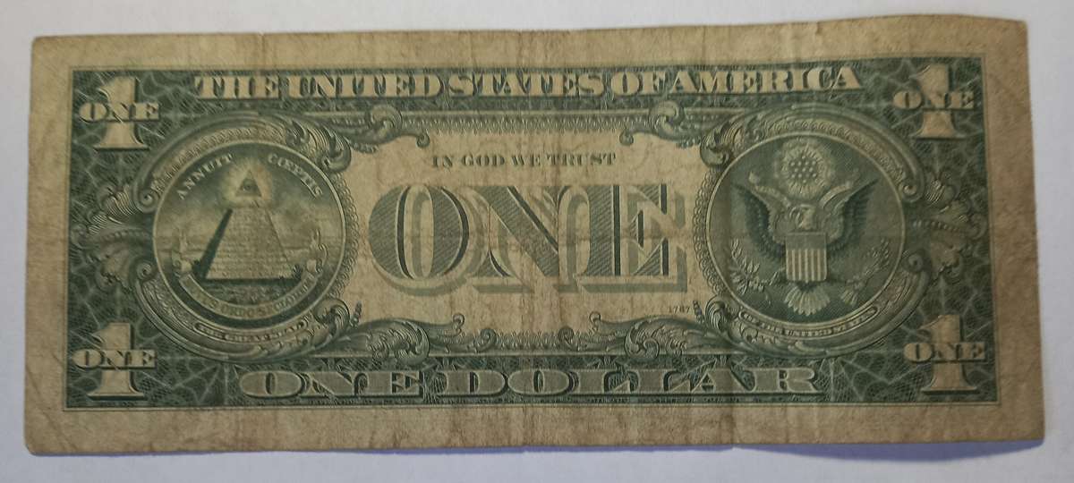 1974 USA One Dollar, Green seal