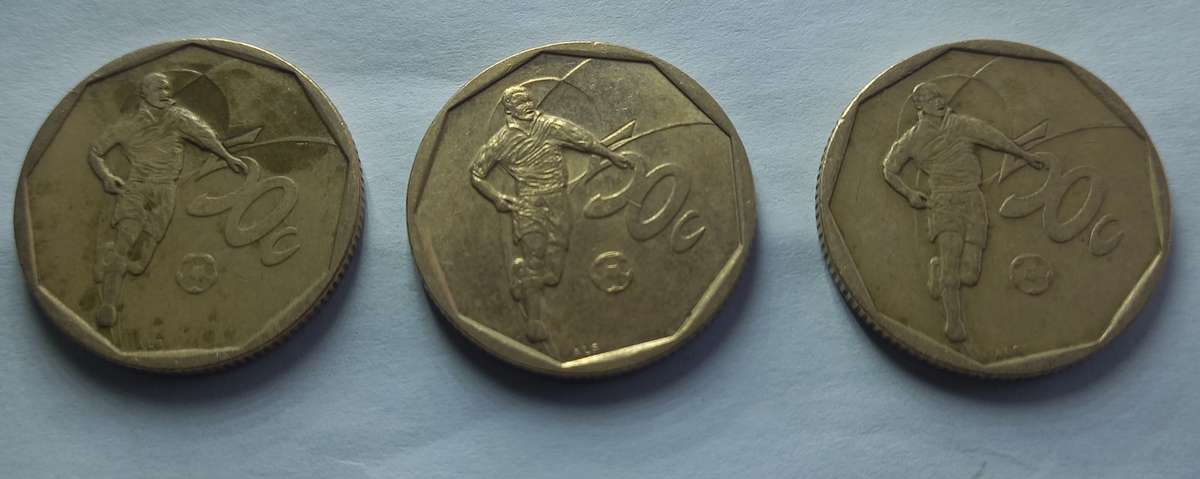 50 Cent RSA Soccer 2002 coin