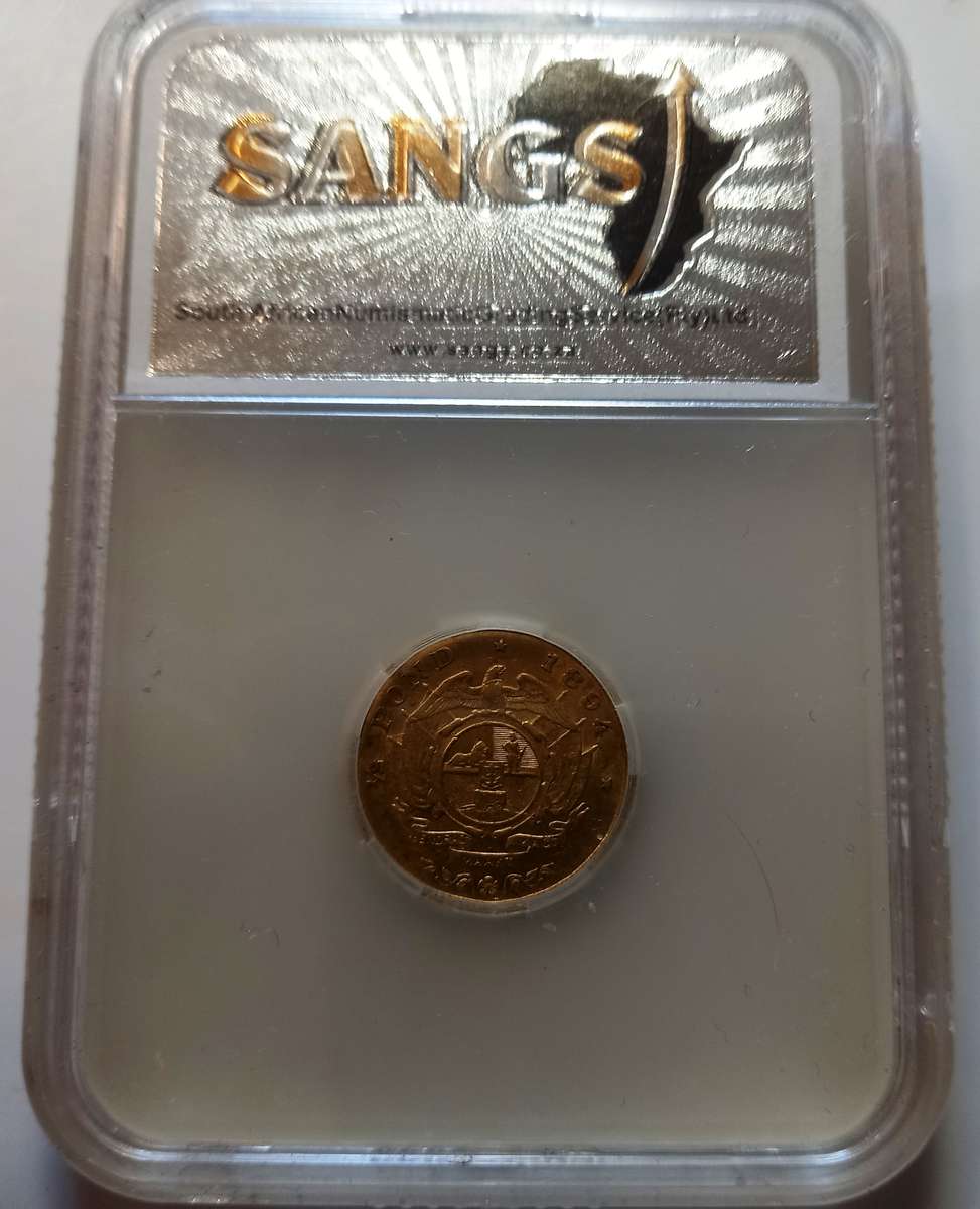 ZAR 1894 Kruger half pound Gold, Graded XF45