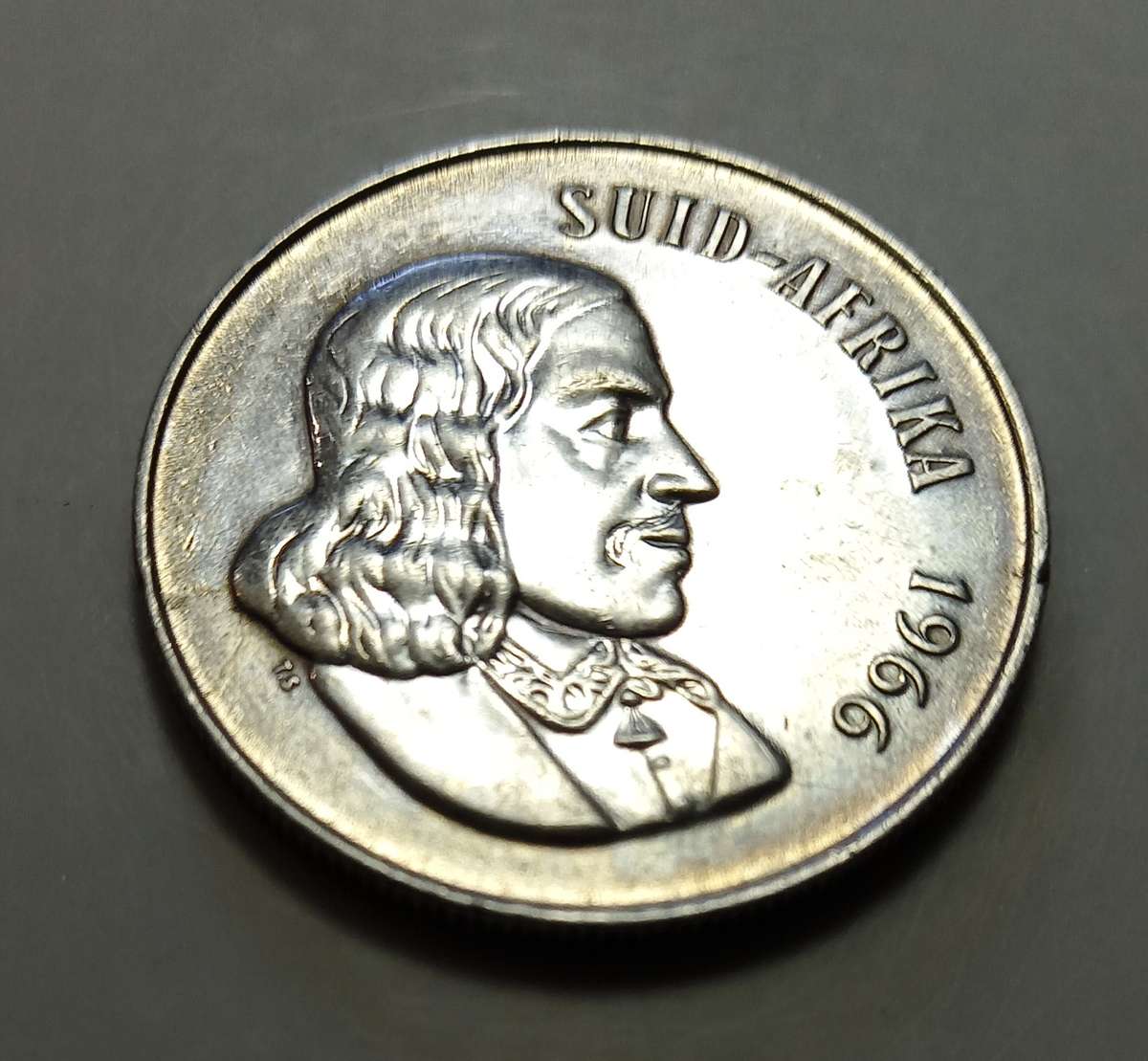 1966, RSA 1 Rand, Silver "Afrikaans" XF/ UNC ?