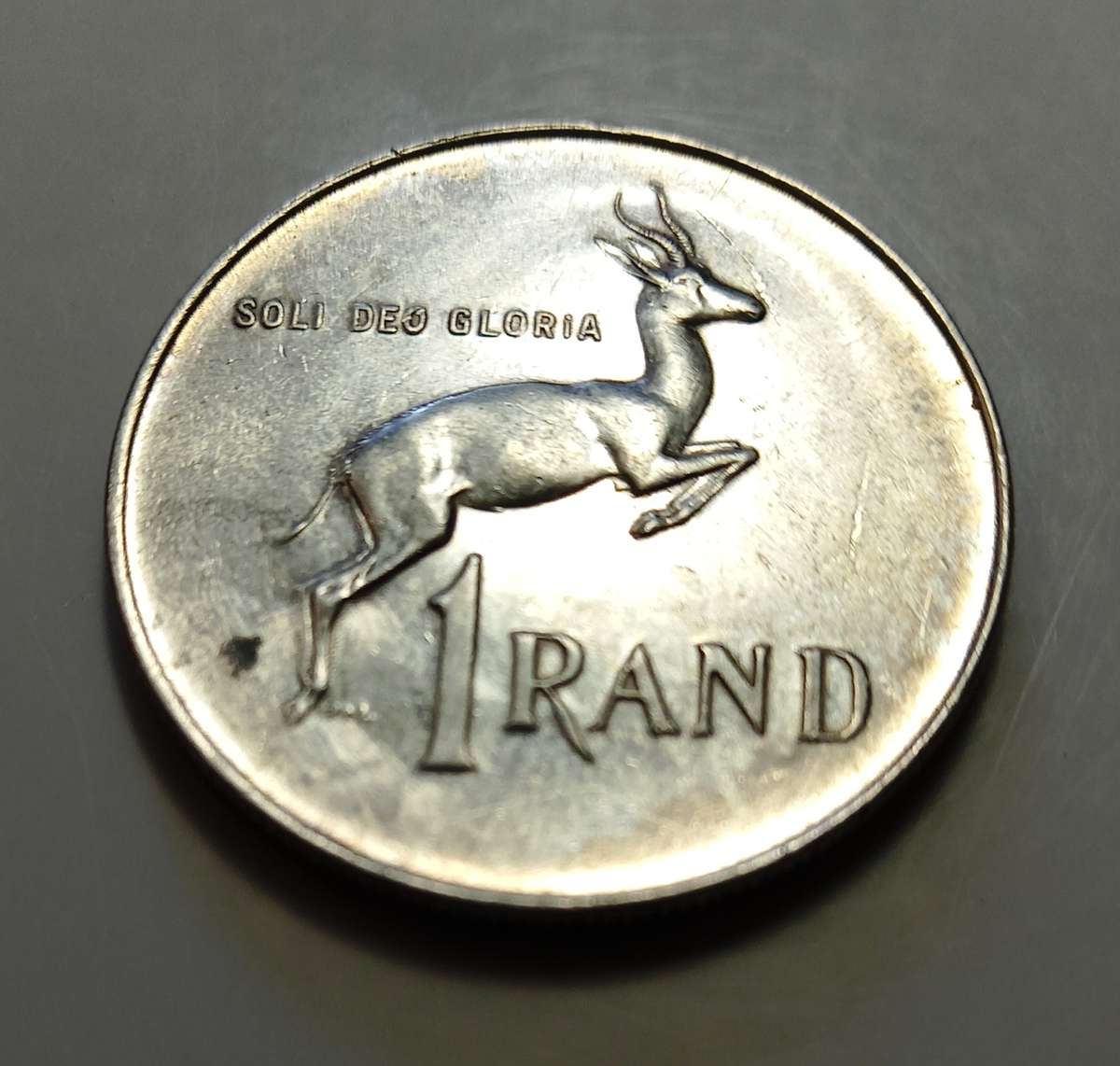 1966, RSA 1 Rand, Silver "Afrikaans" XF/ UNC ?