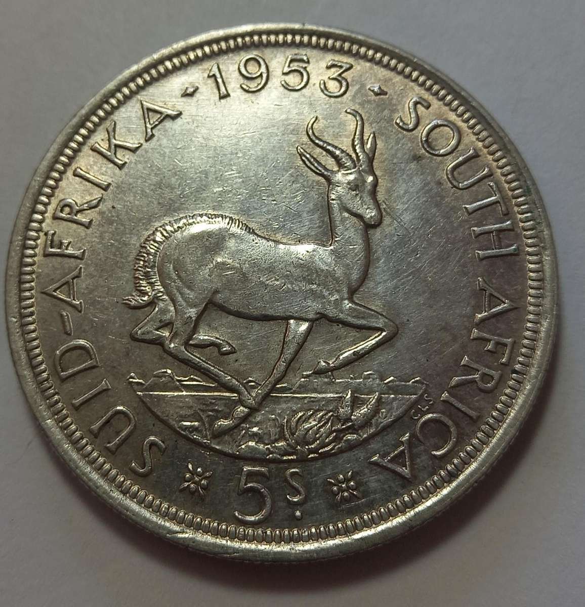 1953, 5 Shilling, South Africa/ Suid Afrika