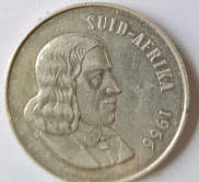 1966 1 Rand , Afrikaans - Suid Afrika . Silver (.800) 15.0 g