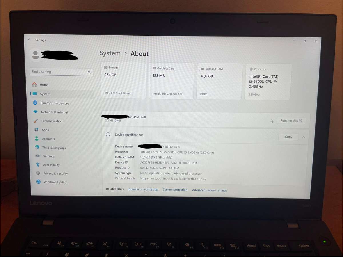 Lenovo ThinkPad T460 16GB RAM 1TB SSD