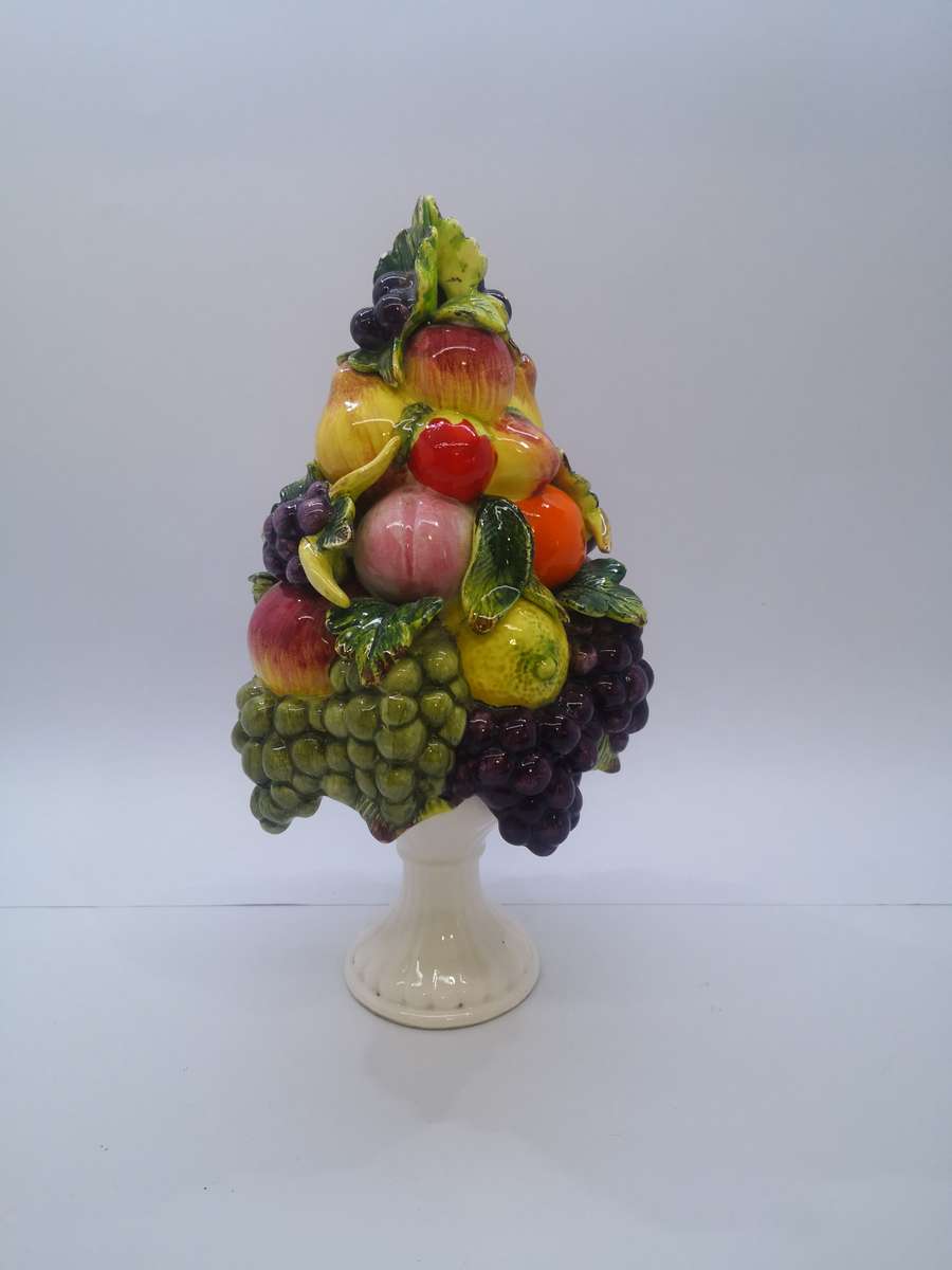 Majolica style ceramic  Topiary tree centerpiece - numbered