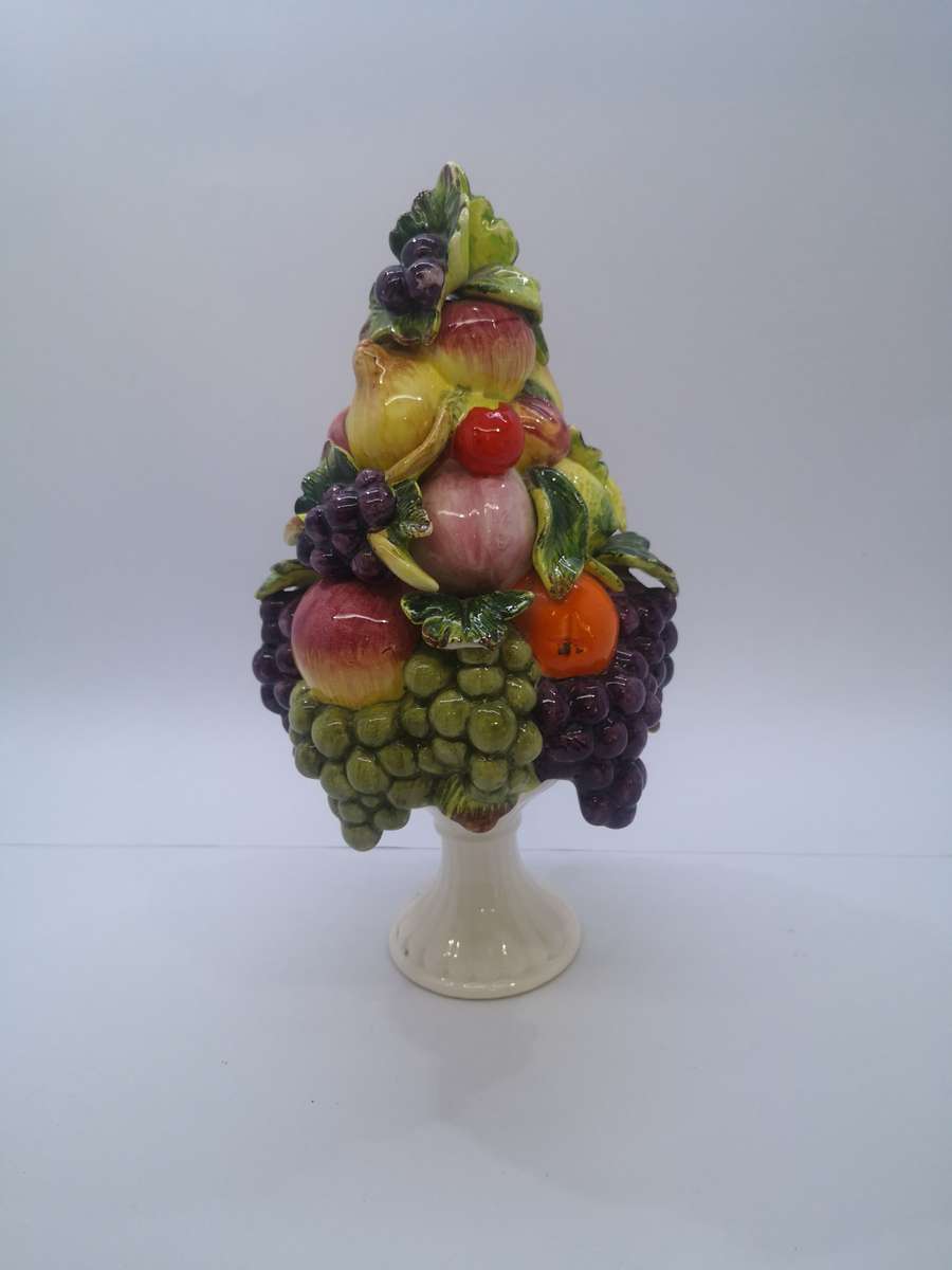 Majolica style ceramic  Topiary tree centerpiece - numbered