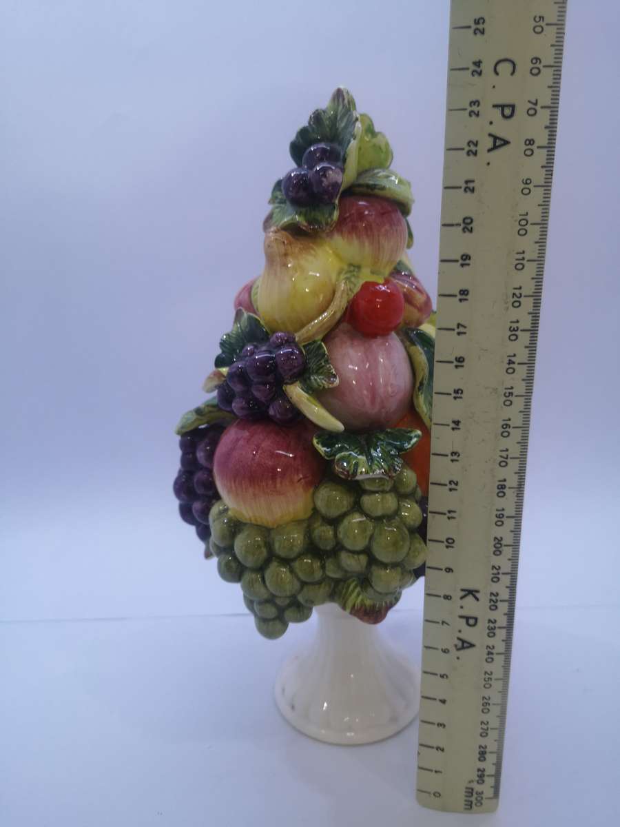Majolica style ceramic  Topiary tree centerpiece - numbered