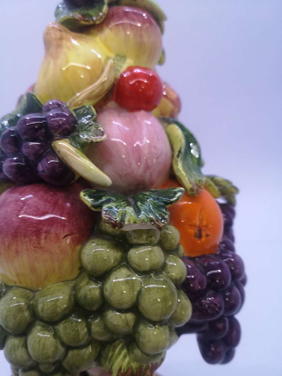 Majolica style ceramic  Topiary tree centerpiece - numbered