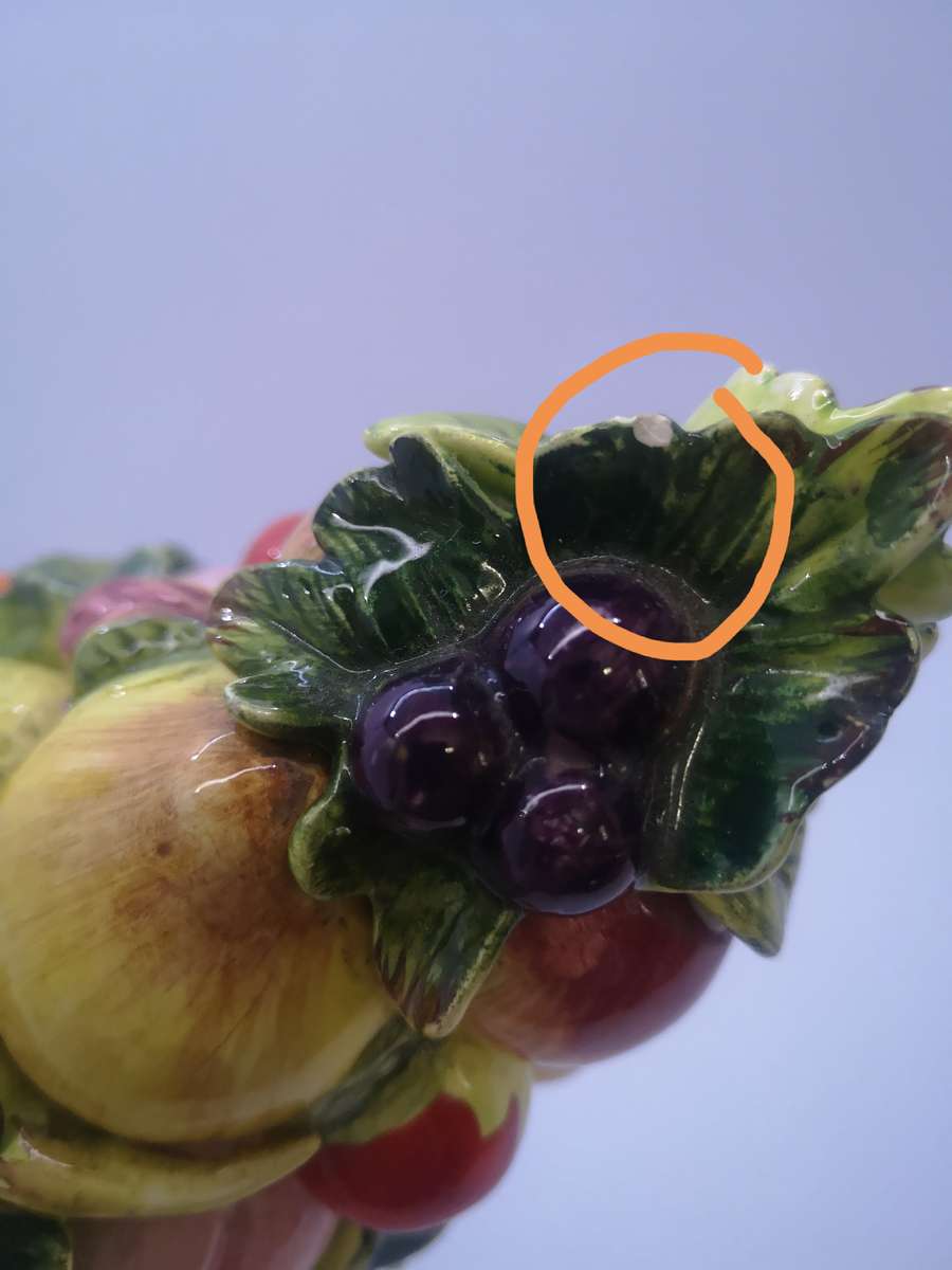 Majolica style ceramic  Topiary tree centerpiece - numbered