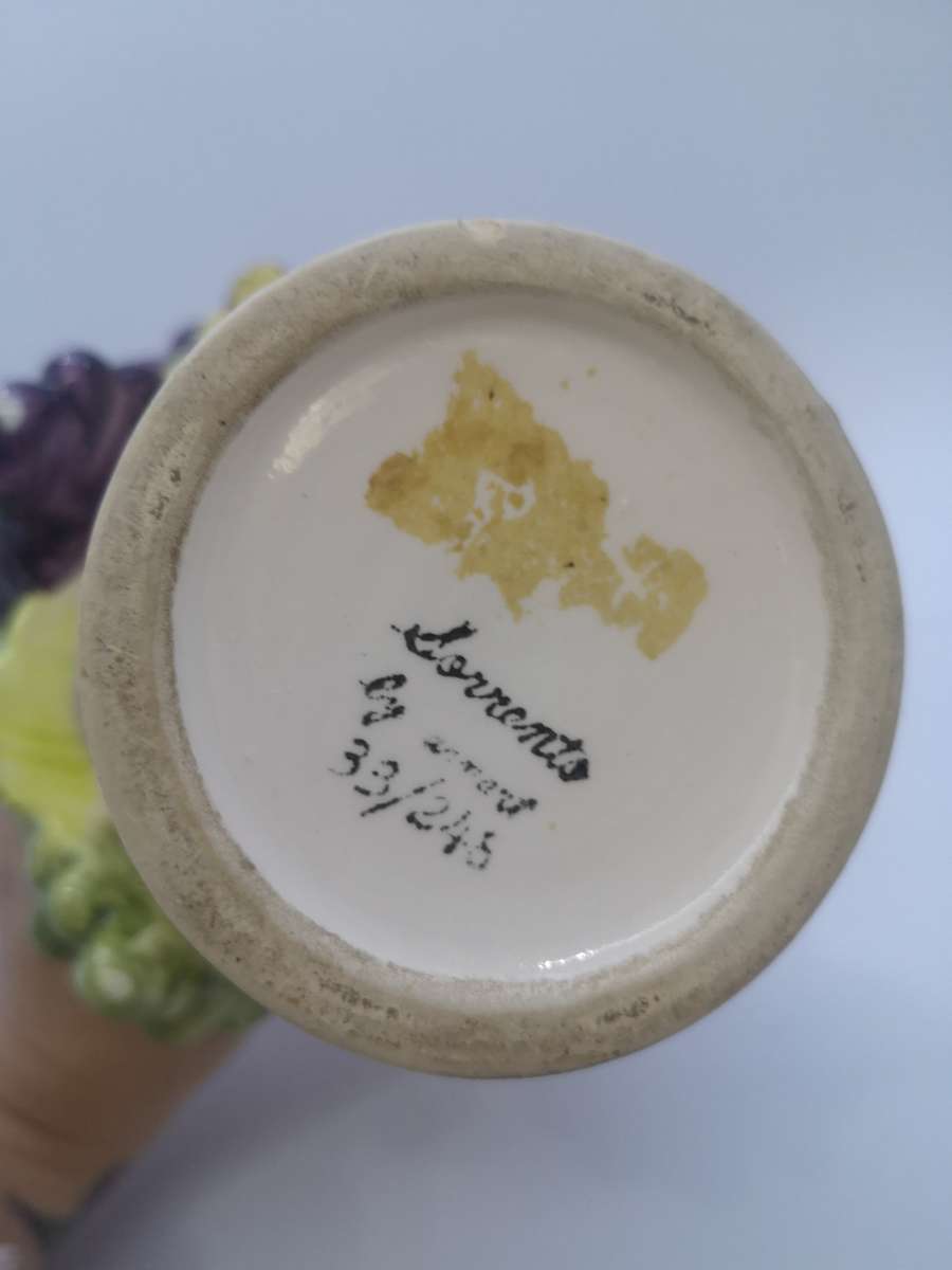 Majolica style ceramic  Topiary tree centerpiece - numbered