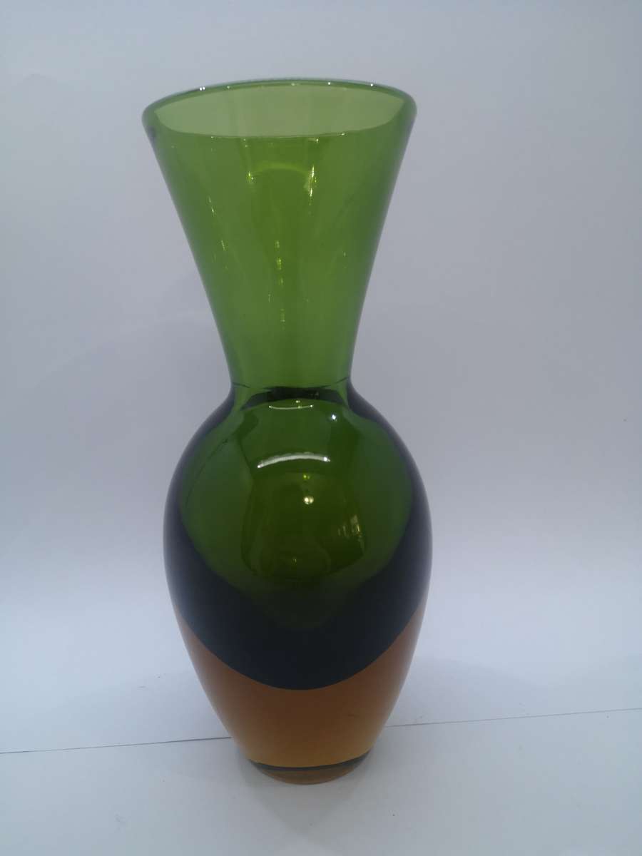 Heavy glass vase