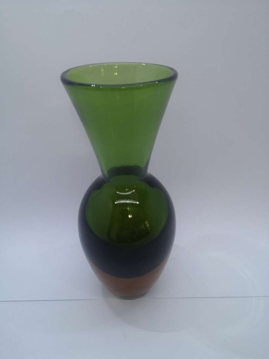 Heavy glass vase