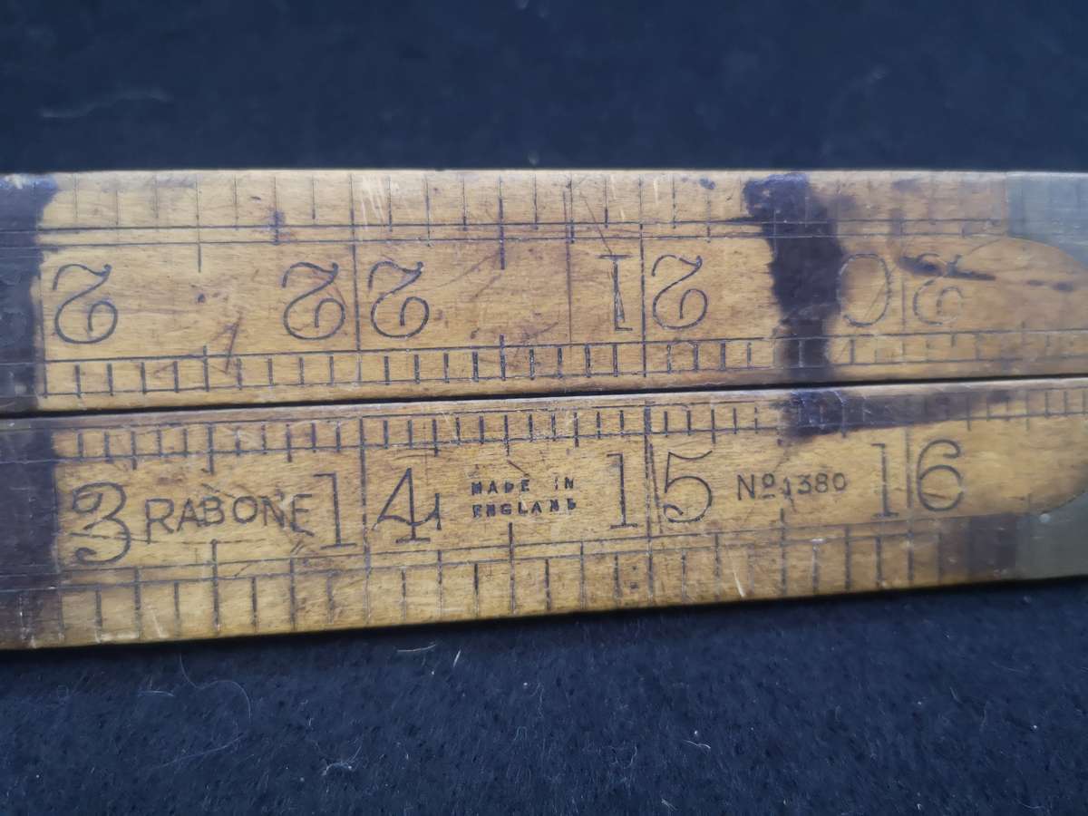 Vintage Rabone wooden measuring stick/ruler