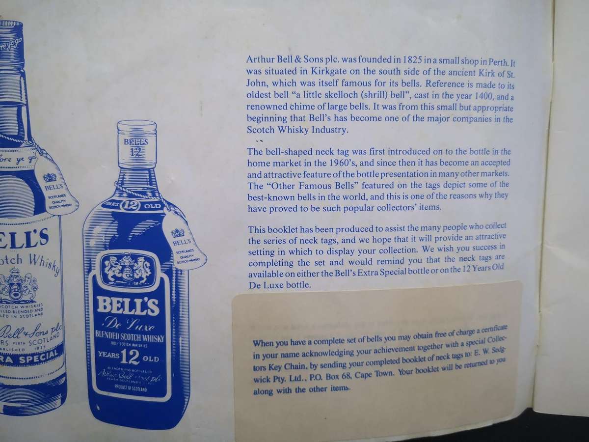 Other Famous Bells Whisky collection collector's album - Full!