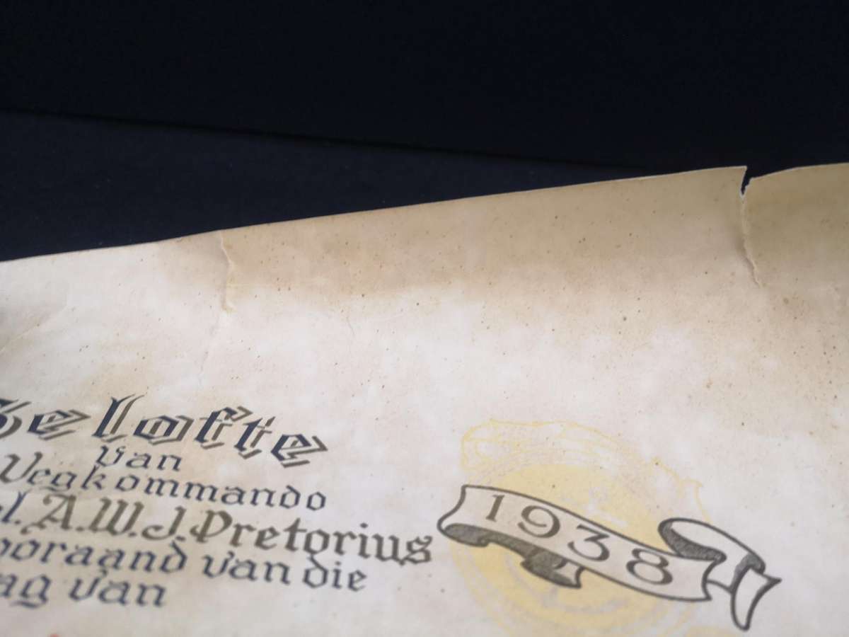 Vintage document - Battle of Blood River 1938 Slag van Bloedrivier plakaat