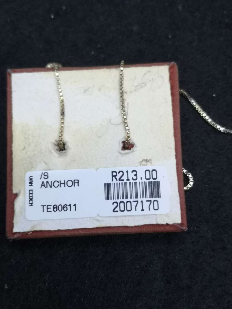 925 Silver earrings dangling anchor