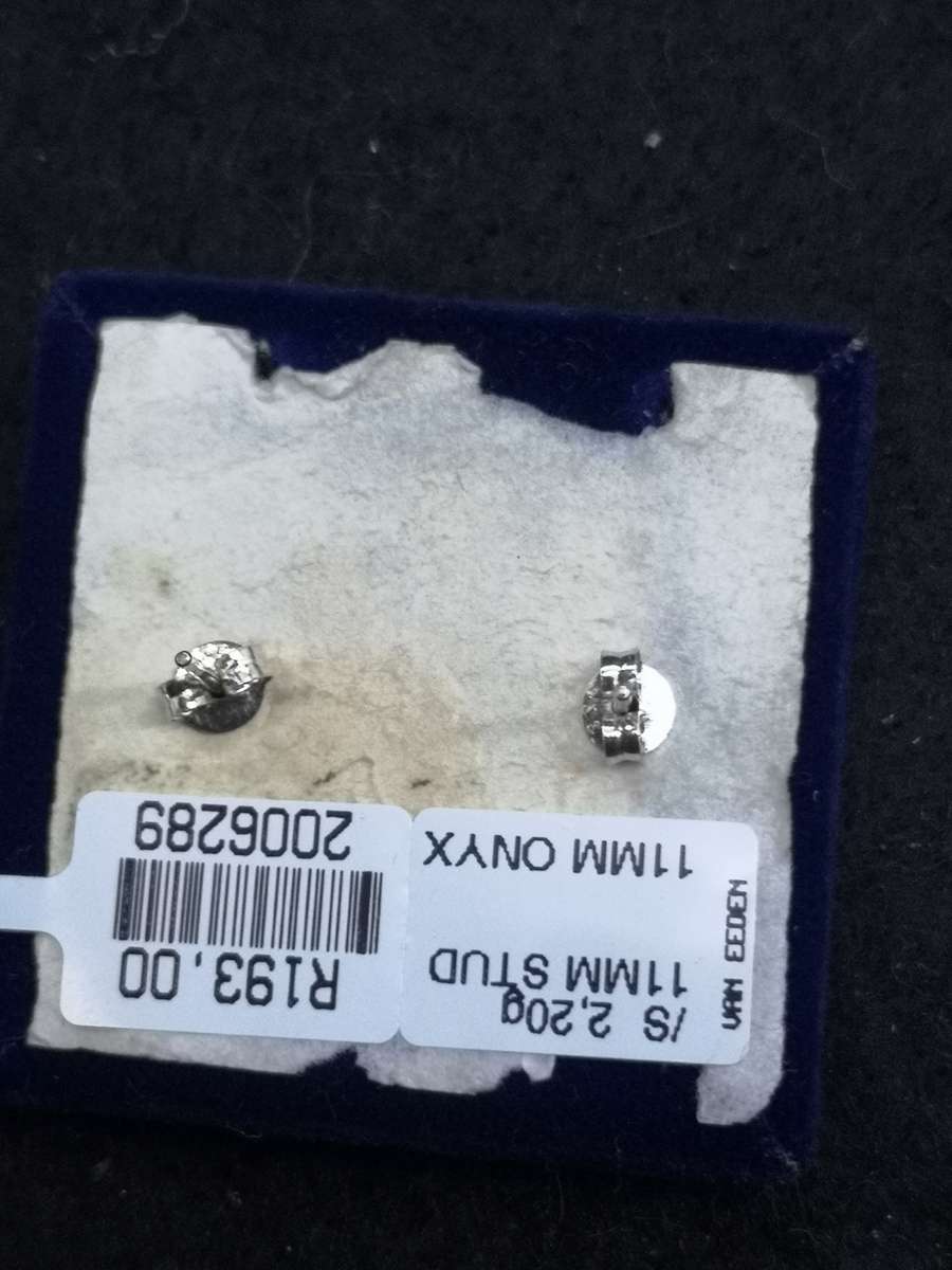 925 Silver earrings onyx