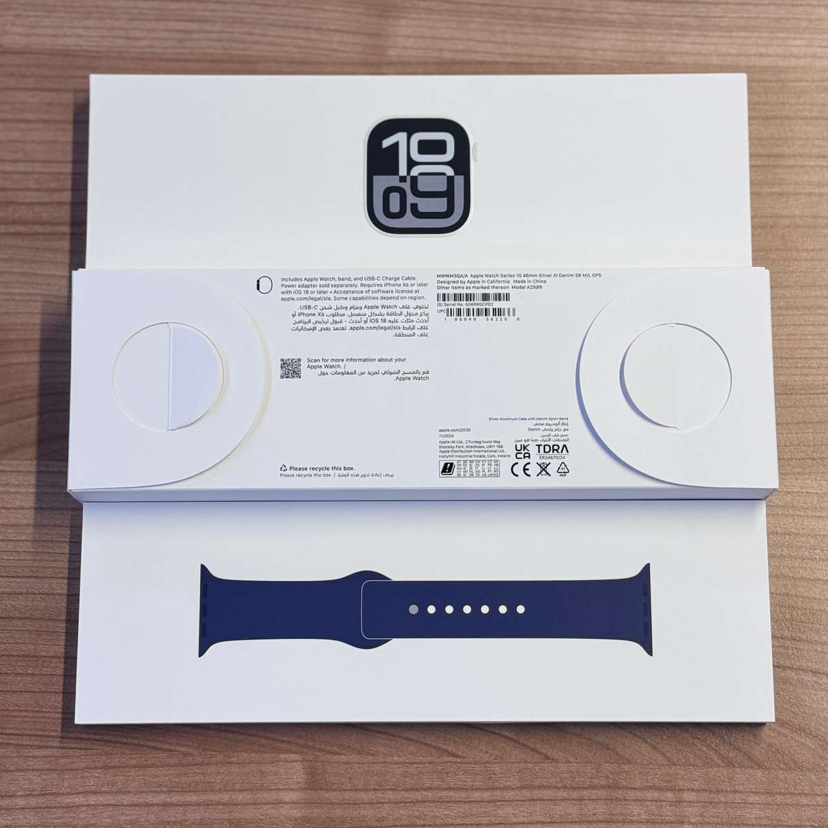 NEW SEALED APPLE WATCH SERIES 10 | 46MM SILVER AL DENIM GPS | MODEL A2999