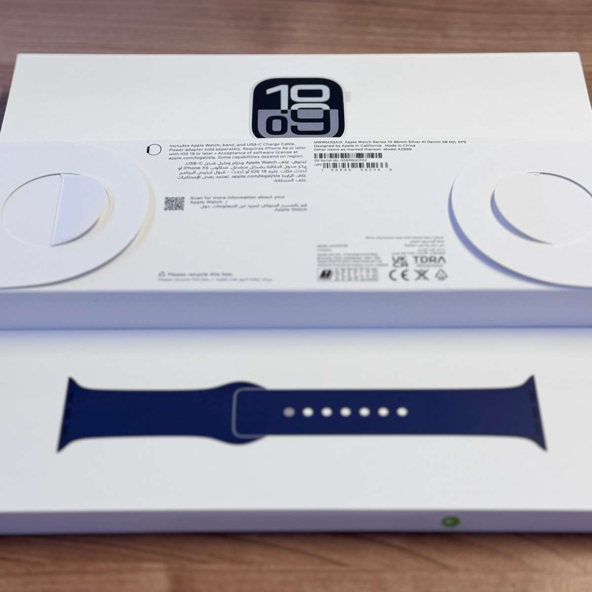 NEW SEALED APPLE WATCH SERIES 10 | 46MM SILVER AL DENIM GPS | MODEL A2999