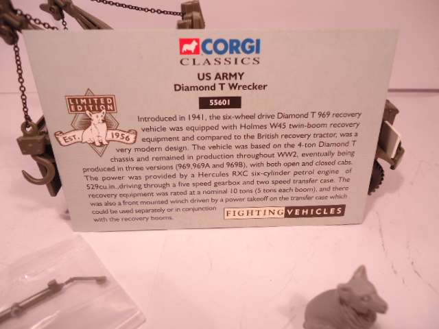 Corgi Classics - US Army - Diamond T Wrecker-Red Ball Express Supply Route US Armed Forces  # 55601