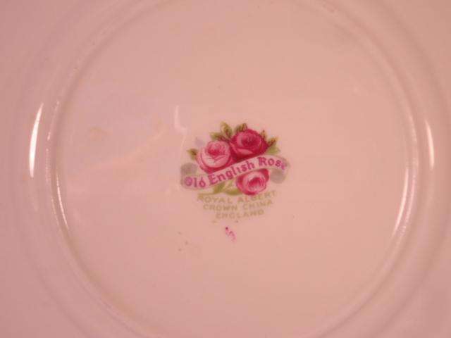 Royal Albert Bone China - 'Old English Rose' - Single Square Side Plate with Stand