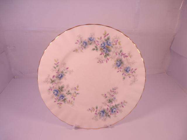 Royal Albert Bone China - 'Blue Blossom' - Single Round Cake Plate with Stand