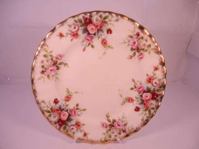 Royal Albert Bone China - 'Cottage Garden' - Single Round Cake Plate with Stand