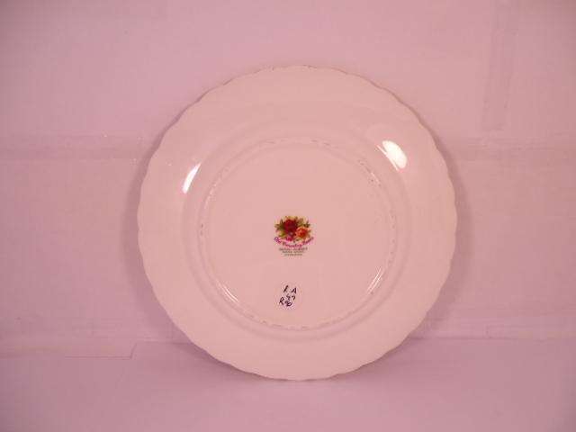 Royal Albert Bone China - 'Old Country Rose' - Single Round Side/Cake Plate with Stand