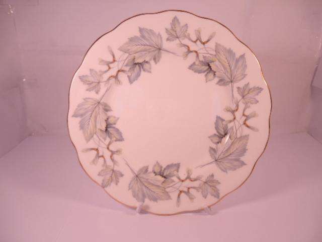 Royal Albert Bone China - 'Silver Maple' - Single Round Side/Cake Plate with Stand