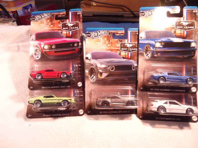 Hotwheels - Ford Mustang - 60 Years - Full Set of 5 models - 2017