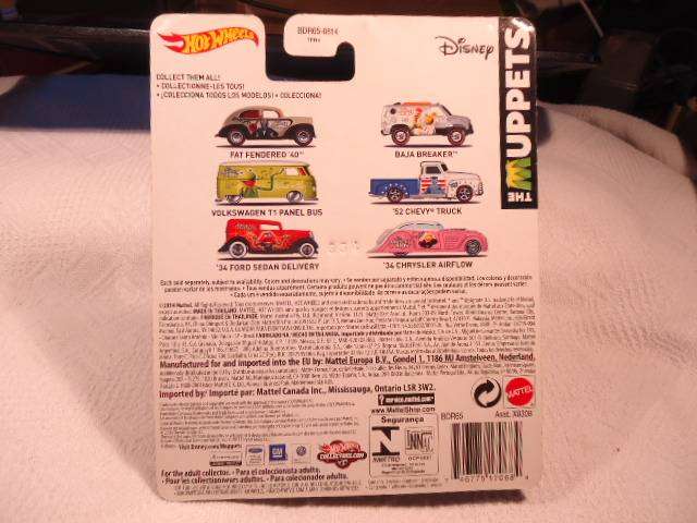 Hotwheels - Muppets - Series - Full Set of 6 models - 2014 - Real Riders
