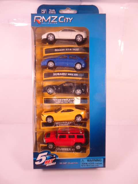 RMZ City - Set of 5 Models - Nissan, Subaru, Chevrolet, Hummer