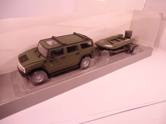 Cararama - Hummer with small speedboat\rescue boat set - #110