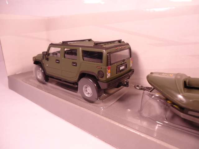 Cararama - Hummer with small speedboat\rescue boat set - #110