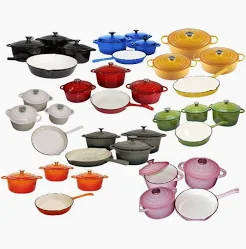 Cast Iron 7 Piece Pot Set