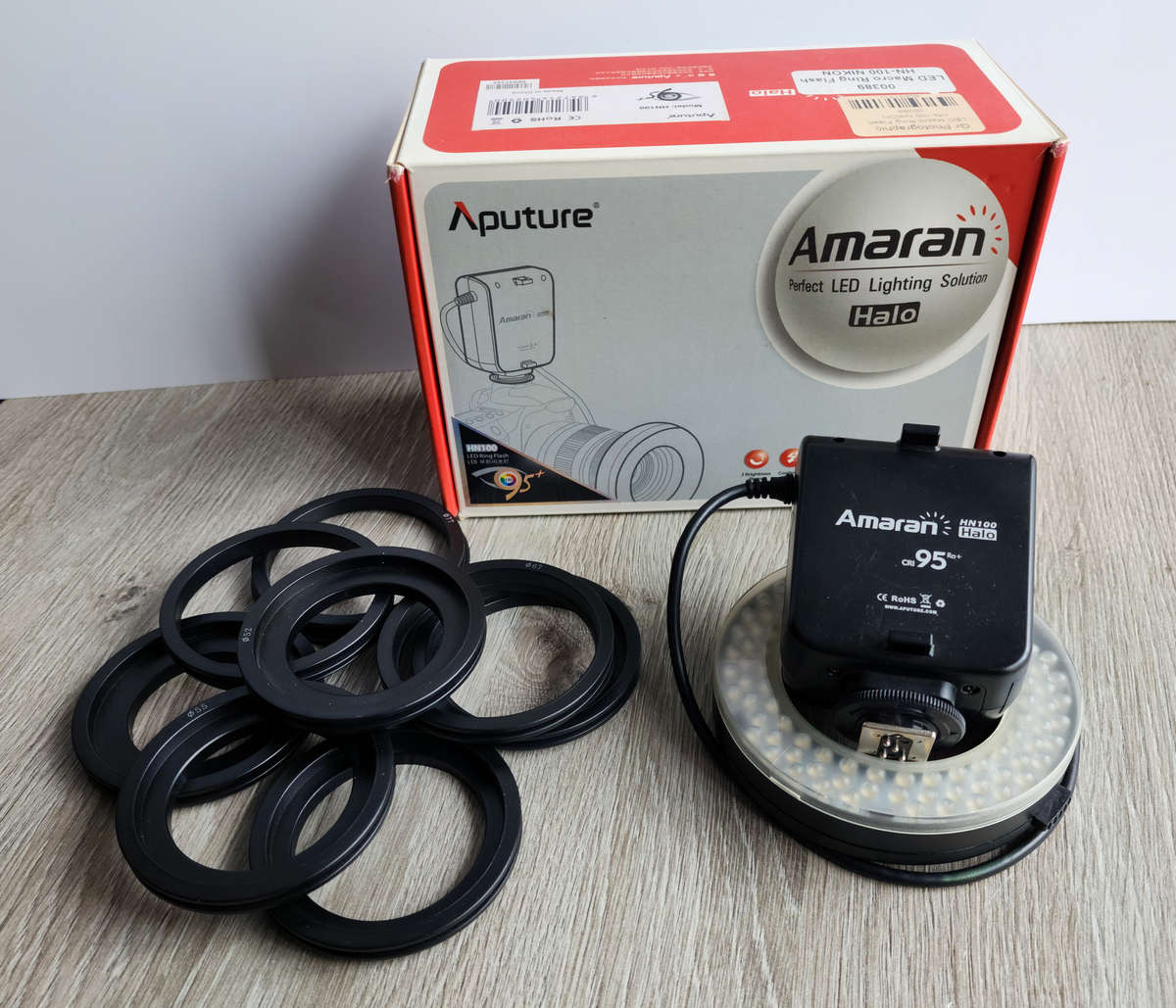 Aputure Amaran Halo AHL-HN100 LED Ring Flash Light for Nikon DSLR Camera