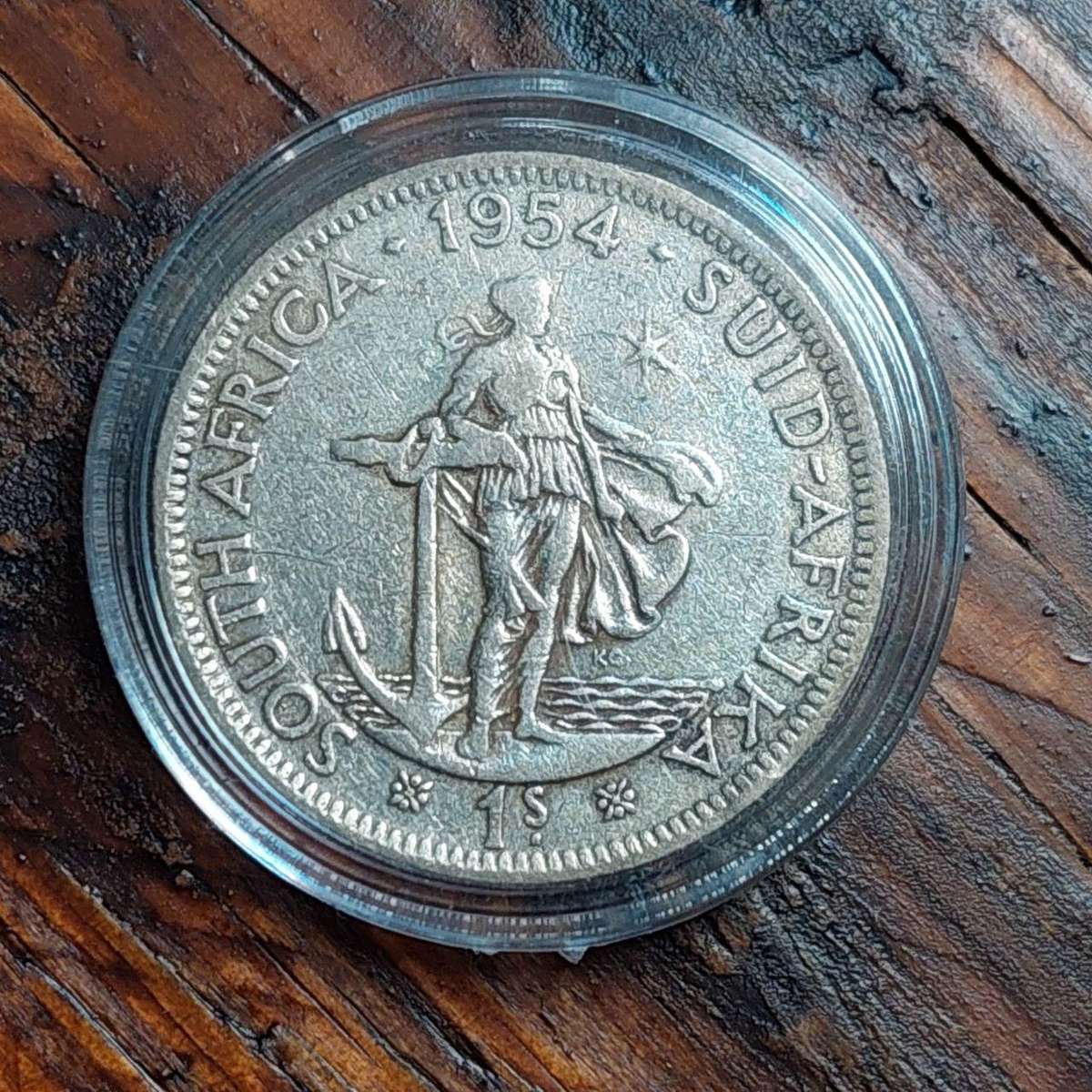 1954 One Shilling (50% silver)